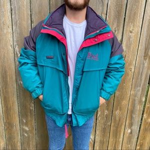 Columbia Vintage Budweiser Beer Heavy Coat Jacket